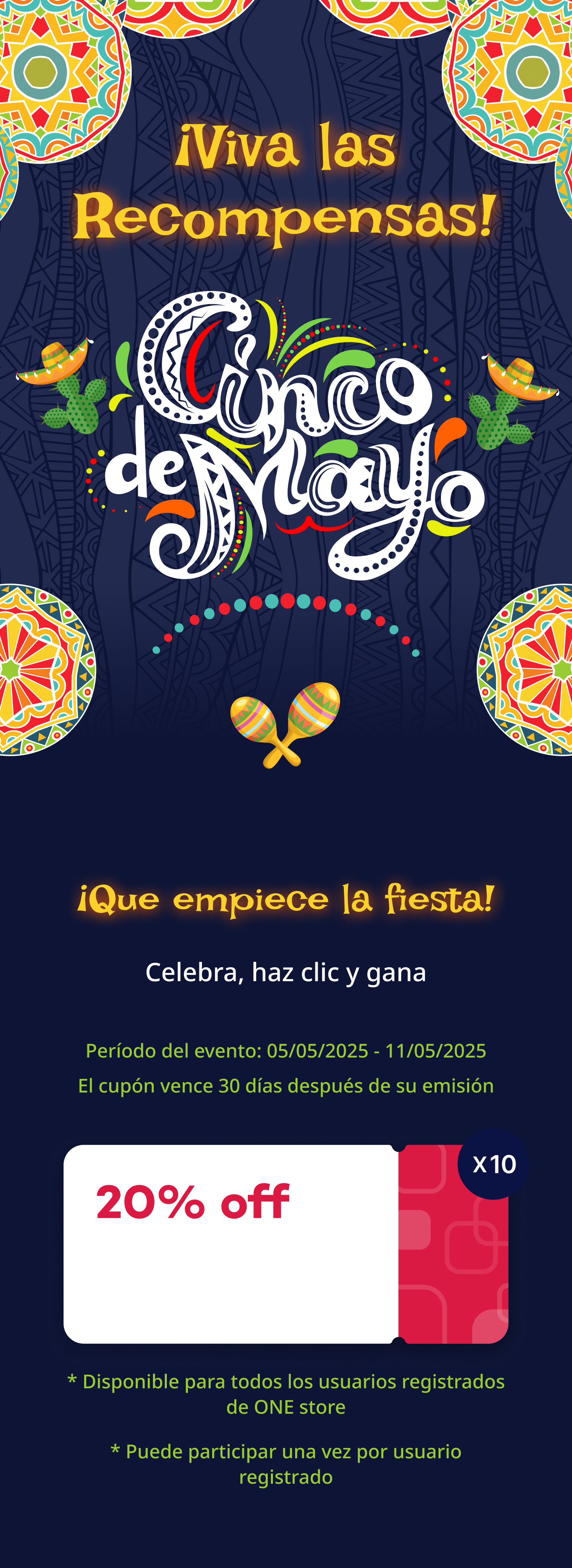 OneStore Cinco de Mayo Landing Page